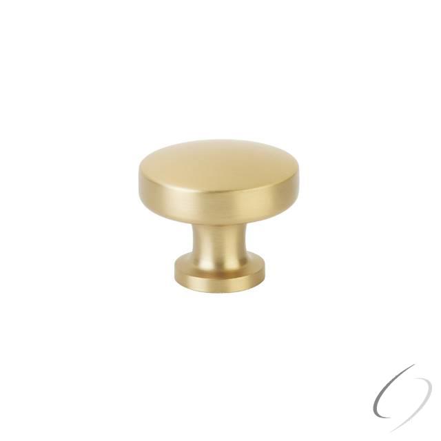 Paxton Cabinet Knob - Satin Brass - 1.25 in. - Solid Forged Brass