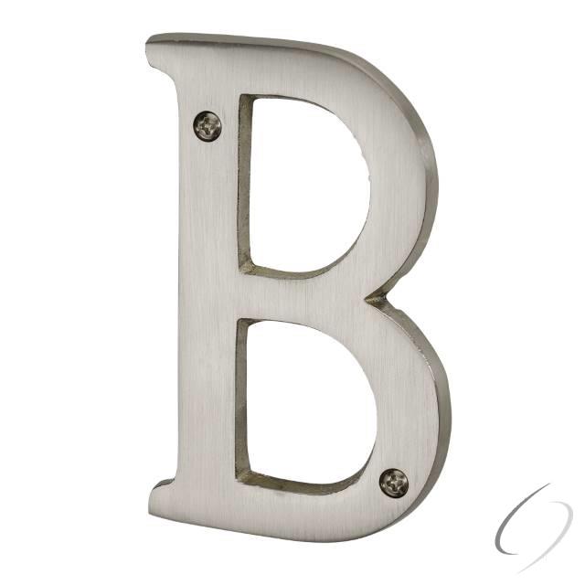 DD074SBSN 4 in. Heavy Duty House Letter B - Satin Nickel