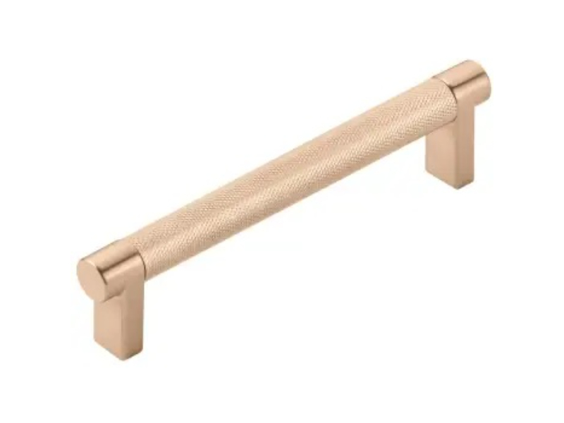 84054.RECUS14.KNUS14 5 in. Center to Center Rectangular Stem Knurled Cabinet Pull - Polished Nickel Lifetime