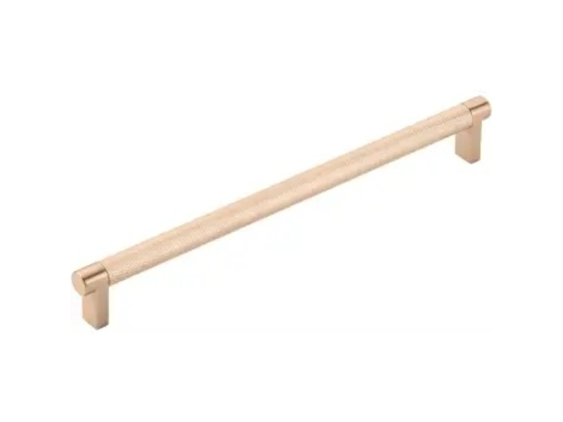 84057.RECUS19.KNUS19 10 in. Center to Center Rectangular Stem Knurled Cabinet Pull - Flat Black