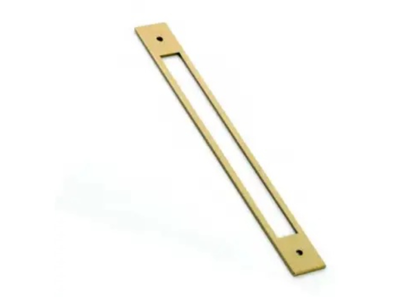 86927US4 12 in. Center to Center Modern Backplate for Cabinet Pull - Satin Brass
