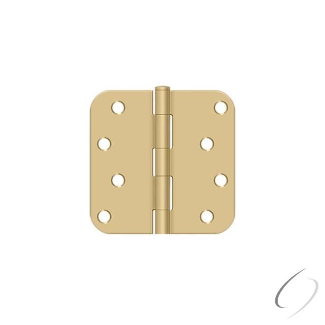 S44R54 4 x 4 x 0.62 in. Radius Hinge - Satin Brass
