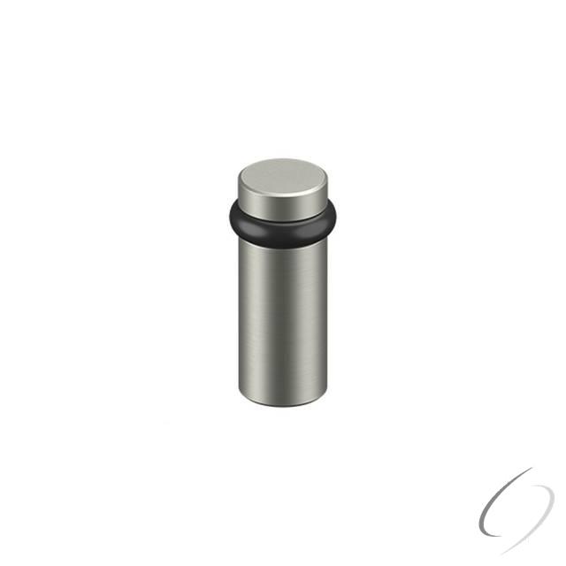 Round Universal Floor Bumper - Satin Nickel - 3 in. - Solid Brass