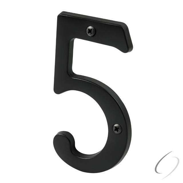 DD074S5BL 4 in. Heavy Duty House Number No.5 - Matte Black