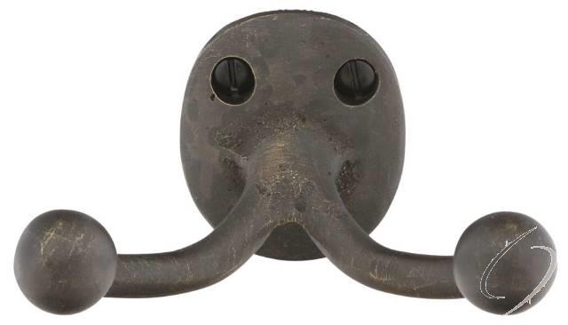 2306MB Double Hook with Oval Foot - Medium Bronze