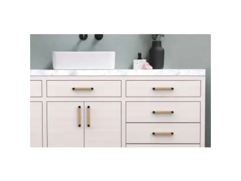 84054.RECUS26.KNUS26 5 in. Center to Center Rectangular Stem Knurled Cabinet Pull - Polished Chrome