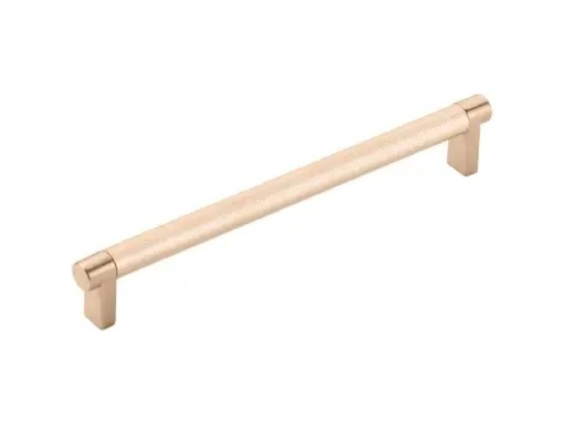 84056.RECUS19.KNUS19 8 in. Center to Center Rectangular Stem Knurled Cabinet Pull - Flat Black