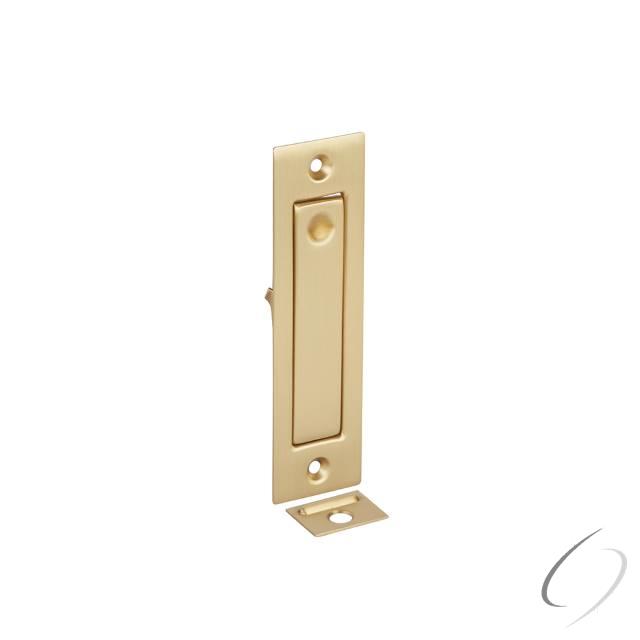 2220US4 1.25 x 4.62 in. Modern Rectangular Jamb Bolt - Satin Brass