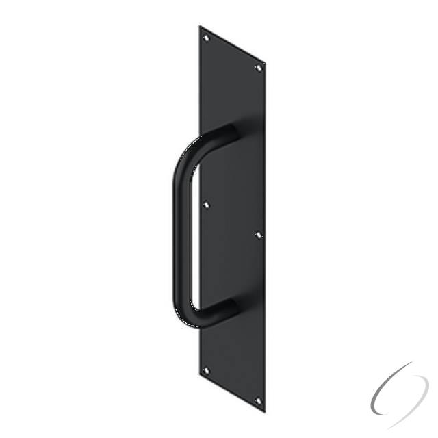 Stainless Steel Pull Plate - Black - 4 x 16 in. - Durable Design