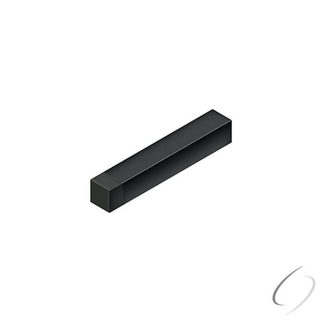 BDSS40U19 4 in. Modern Square Steel Heavy Duty Door Bumper - Black