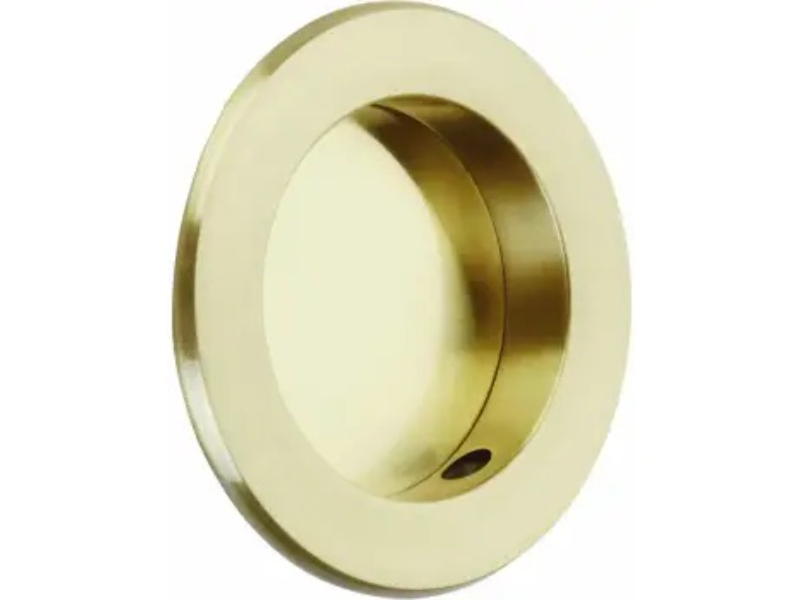 2211US4 Round Flush Pull - Satin Brass