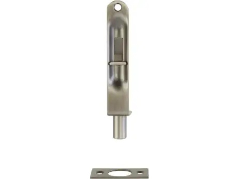 8501US4 6 in. Square Corner Flush Bolt - Satin Brass