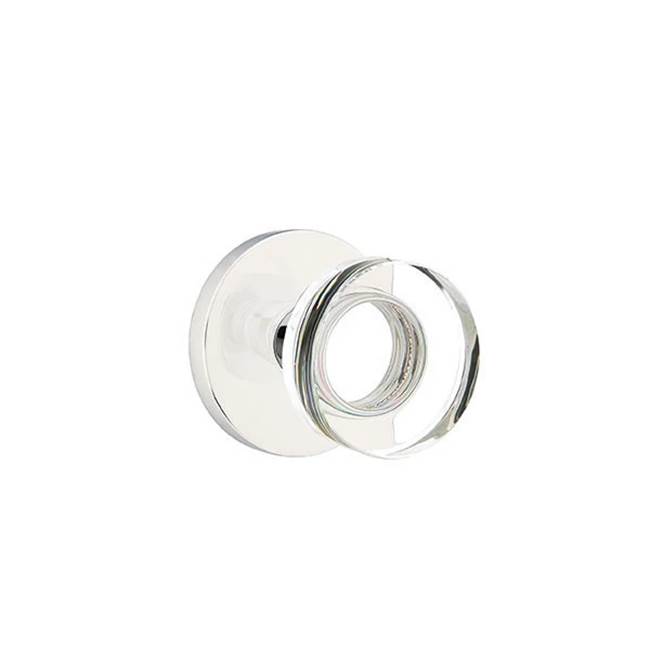 5059MDCUS26 1.25 to 2 in. Modern Disc Glass Door Knob Dummy Pair with Disk Rose - Polished Chrome