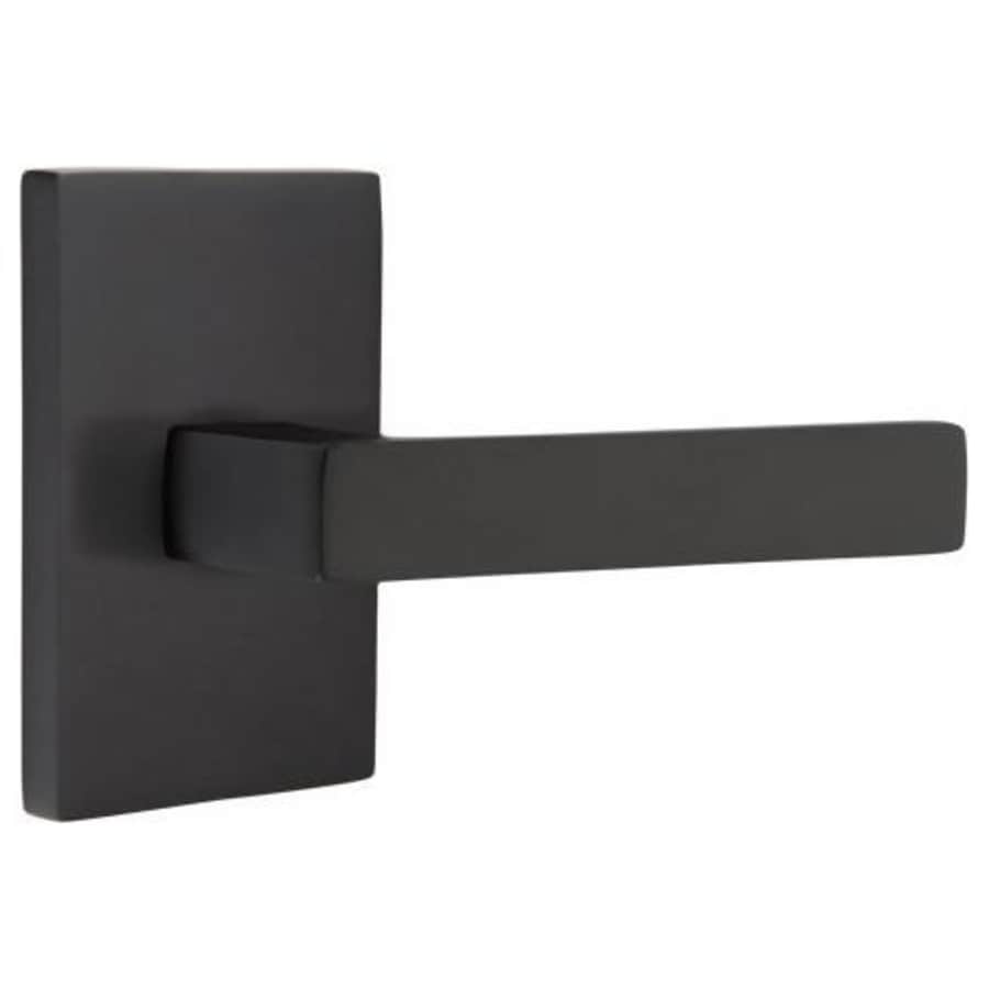5212DTUS19RH 2.37 in. Modern Rectangular Rose Dumont Lever Right Hand Backset Privacy for 1.25 to 2 in. Door - Flat Black