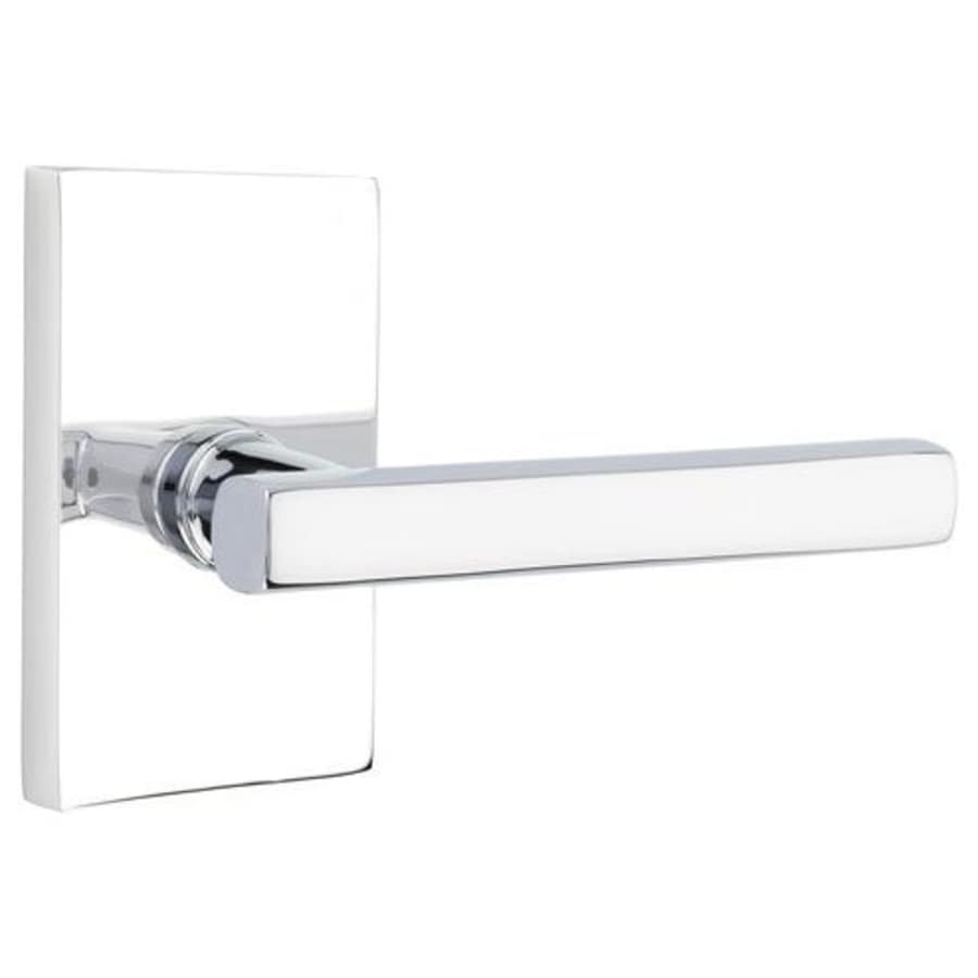 5212FRLUS26LH 2.37 in. Freestone Left Hand Backset Privacy Door Lever with Modern Rectangular Rose for 1.25 to 2 in. Door - Polished Chrome