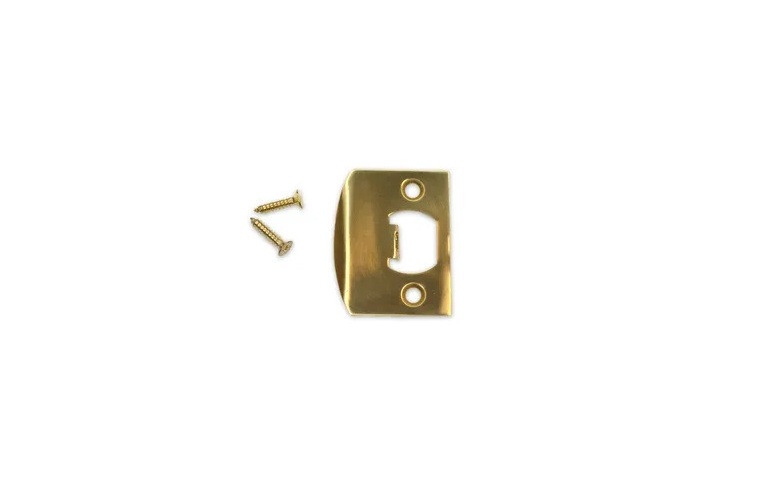 86084US3NL Square Corner Full Lip Strike for Passage, Privacy or Key-In Sets, Unlacquered Brass