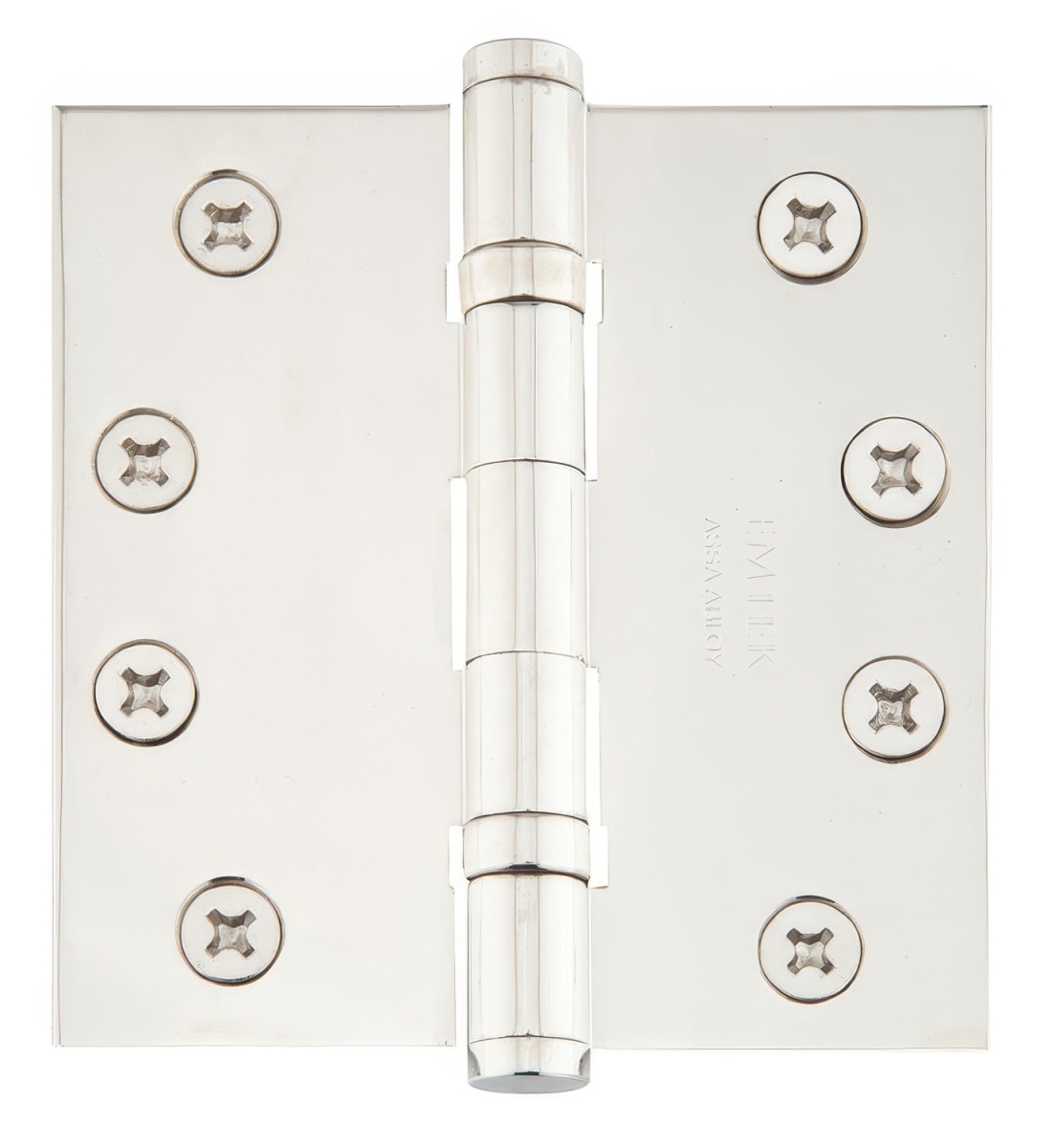 94014US14 4 x 4 in. Square Steel Heavy Duty Ball Bearing Hinges, Polished Nickel