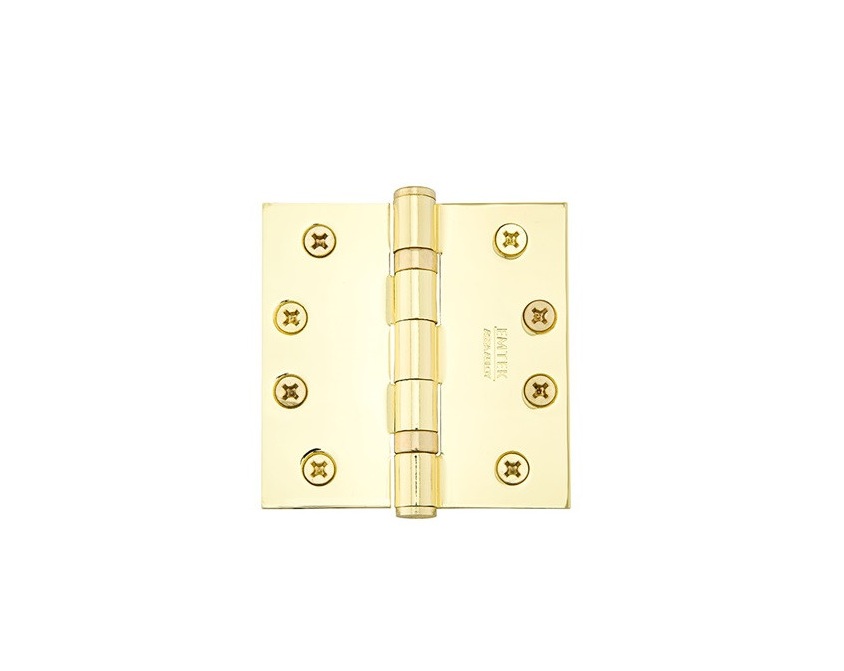 94014US7 4 x 4 in. Square Steel Heavy Duty Ball Bearing Hinges, French Antique Brass