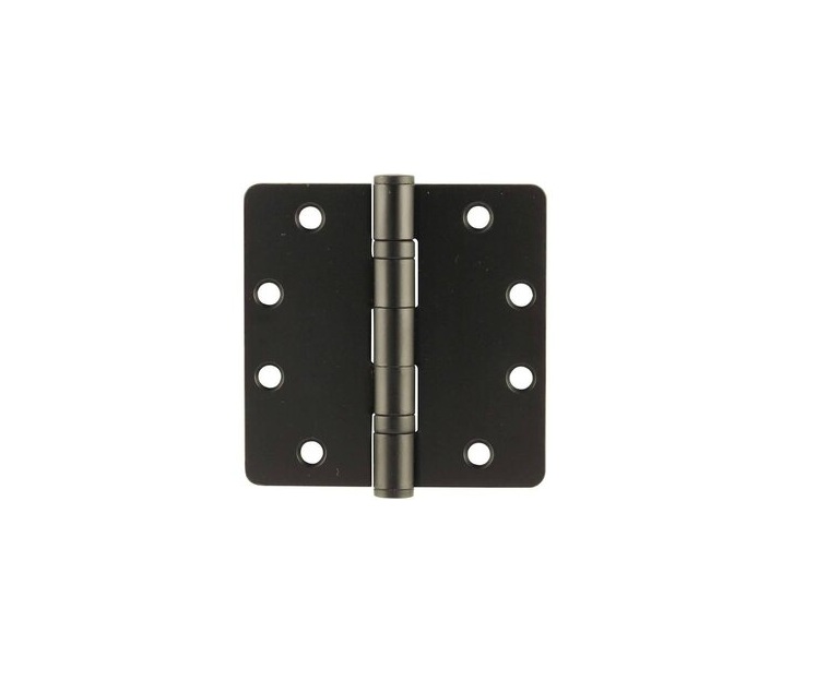 94024US19 4 x 4 x 0.25 in. Radius Steel Heavy Duty Ball Bearing Hinges, Flat Black