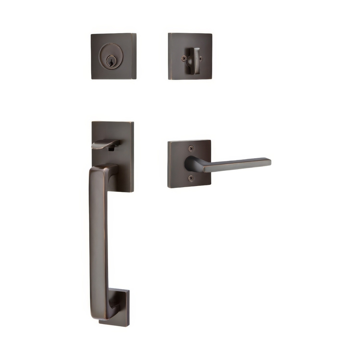 4820HLOUS10BRH 2.37 & 2.75 in. Helios Lever Right Hand Backset Single Cylinder Baden Tubular Handleset - Oil Rubbed Bronze