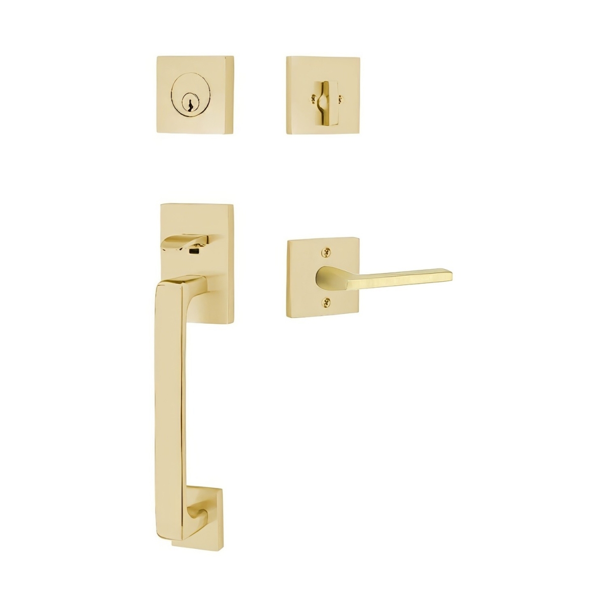 4820HLOUS4RH 2.37 & 2.75 in. Helios Lever Right Hand Backset Single Cylinder Baden Tubular Handleset - Satin Brass