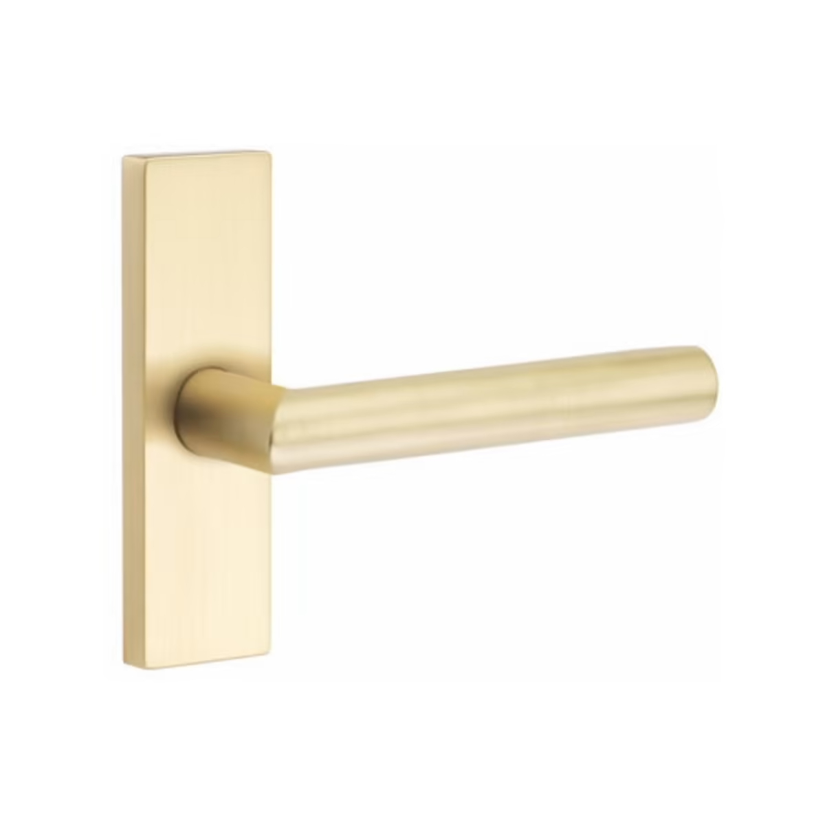 5110STUUS4RH 2.375 in. Stuttgart Right Hand Backset Passage Lever with Square Rose for 1.25 To 2 in. Door - Satin Brass Finish