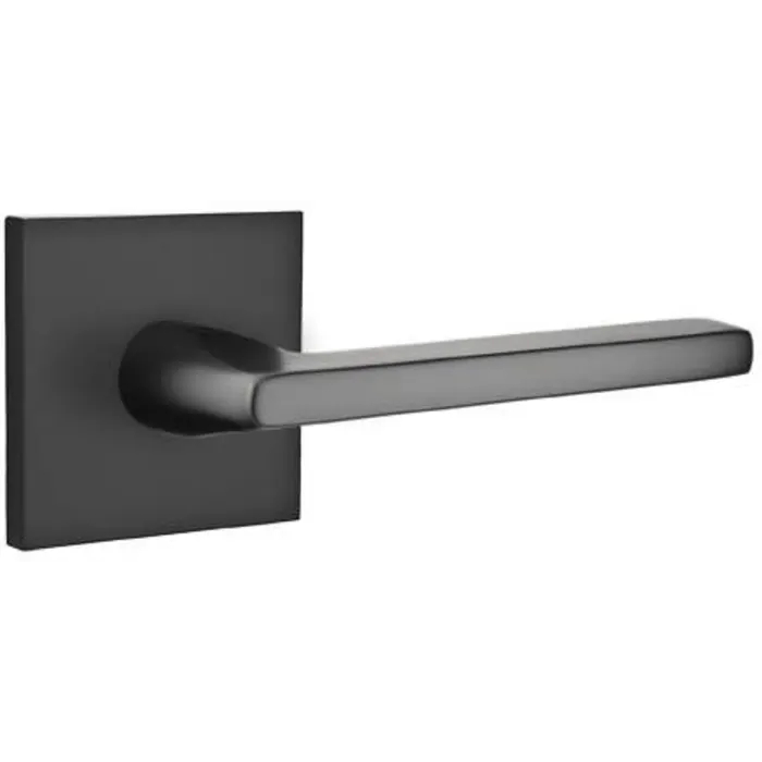 C5110HLOUS19 2.375 in. Helios Backset Passage Lever with Square Rose & CF Mechanism for 1.375 To 1.75 in. Door - Flat Black Finish