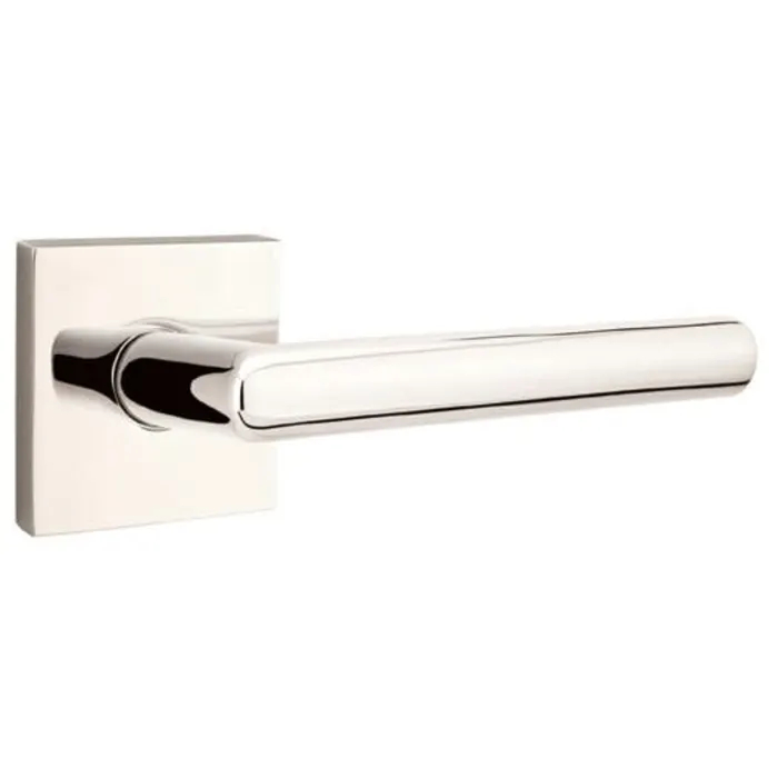 C5110STUUS14 2.375 in. Stuttgart Backset Passage Lever with Square Rose & CF Mechanism for 1.375 To 1.75 in. Door - Polished Nickel Lifetime Finish
