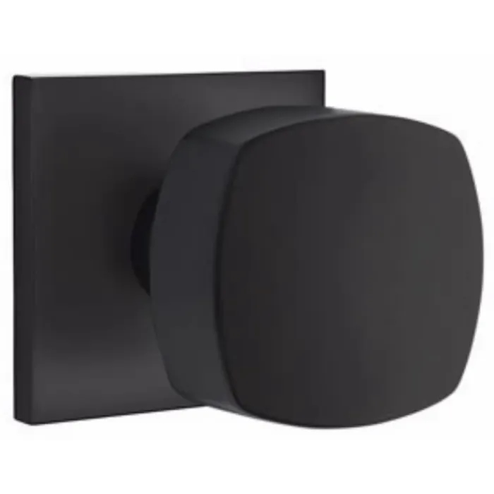 5110FRKUS19 2.375 in. Freestone Backset Passage Knob with Square Rose for 1.25 To 2 in. Door - Flat Black Finish