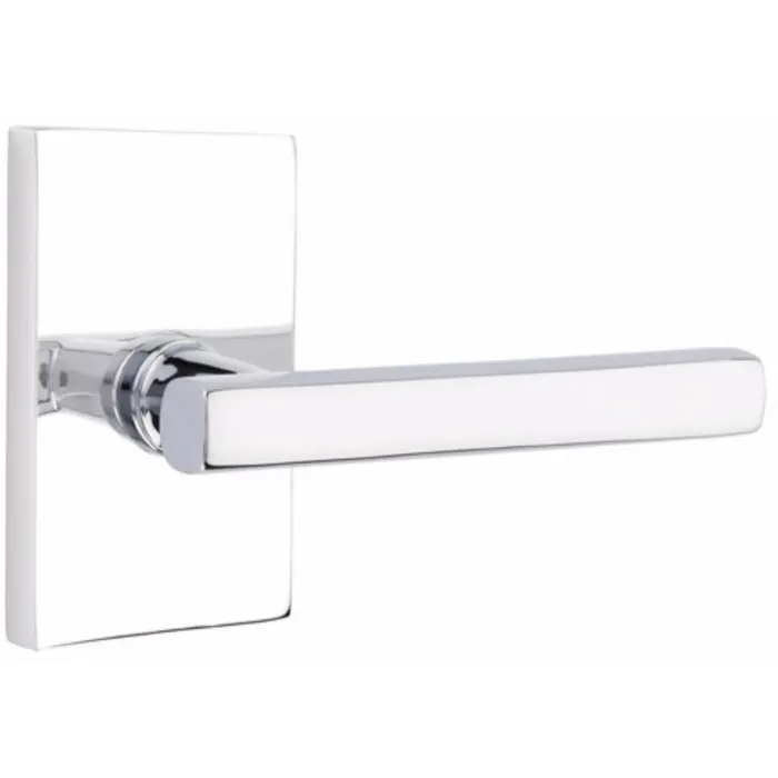 5052FRLUS26 Freestone Lever Dummy Pair with Modern Rectangular Rose for 1.25 To 2 in. Door - Polished Chrome Finish
