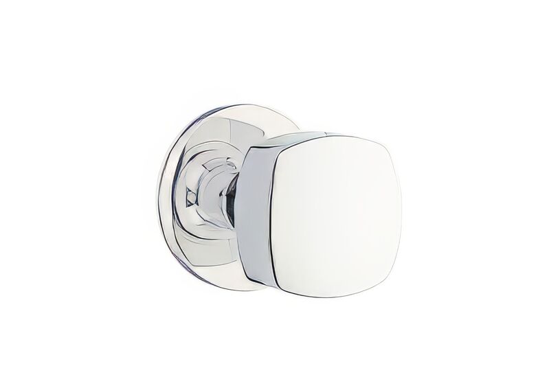 5110FRKUS26 2.375 in. Freestone Backset Passage Knob with Square Rose for 1.25 To 2 in. Door - Polished Chrome Finish