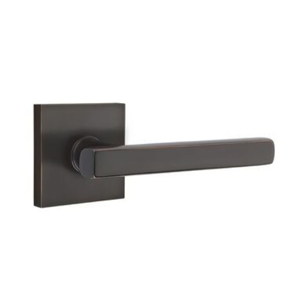 5110FRLUS10BLH 2.375 in. Freestone Left Hand Backset Passage Lever with Square Rose for 1.25 To 2 in. Door - Oil Rubbed Bronze Finish