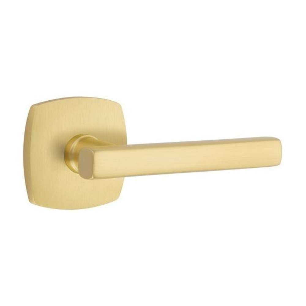 5316FRLUS15LH 2.375 in. Freestone Left Hand Backset Passage Lever with Urban Modern Rose for 1.25 To 2 in. Door - Satin Nickel Finish