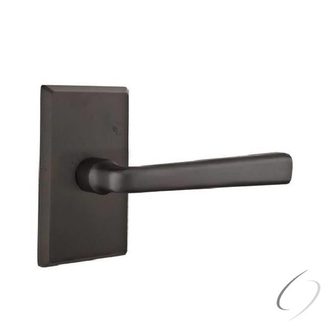 7204CRFBLH 2.375 in. Cimarron Left Hand Backset Privacy Lever with Style Rose for 1.375 To 2 in. Door - Flat Black Bronze Finish