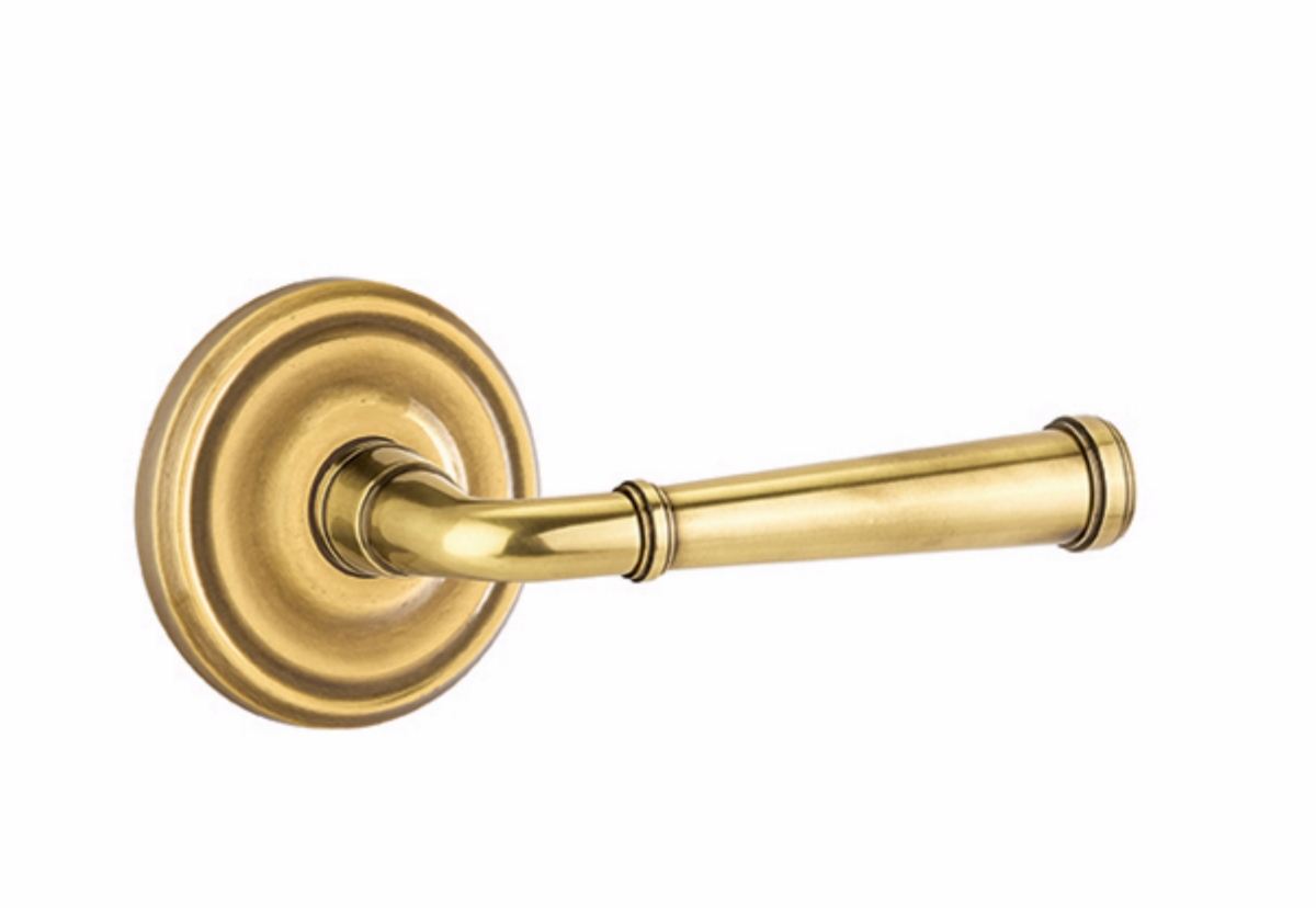 8100MEUS7LH 2.375 in. Merrimack Left Hand Backset Passage Lever with Regular Rose for 1.25 To 2 in. Door - French Antique Brass Finish