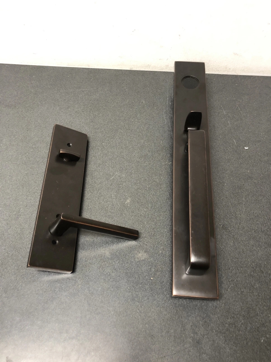 4819HLOUS10BLH 2.375 & 2.75 in. Helios Lever Left Hand Backset Single Cylinder Lausanne Tubular Handle Set - Oil Rubbed Bronze Finish