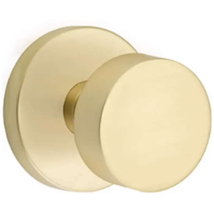 5209ROUUS4 2.375 in. Round Backset Privacy Knob with Disk Rose for 1.25 To 2 in. Door - Satin Brass Finish