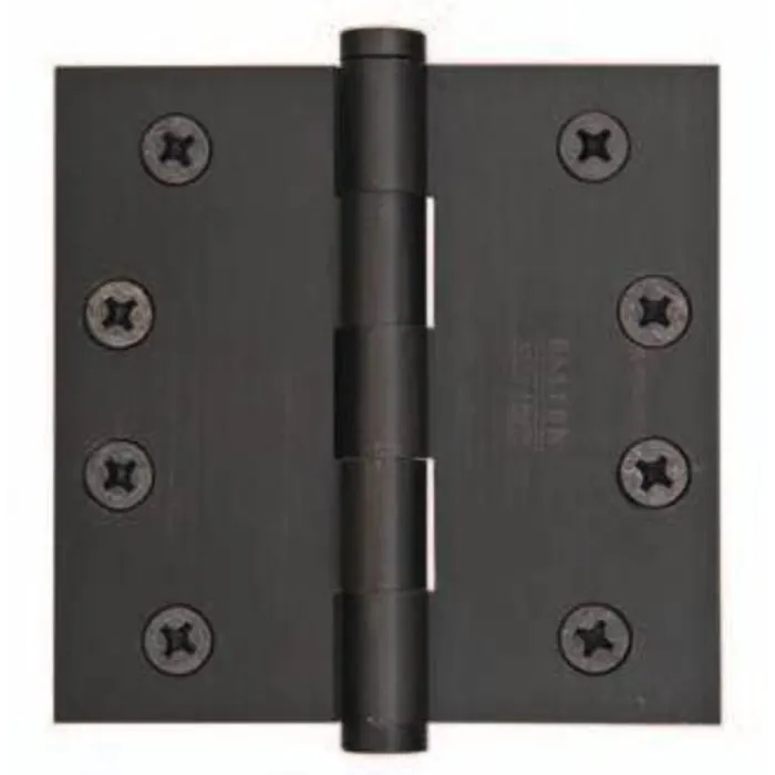 96114US3NL 4 x 4 in. Square Solid Residential Duty Hinges, Unlacquered Brass Finish - Pack of 2