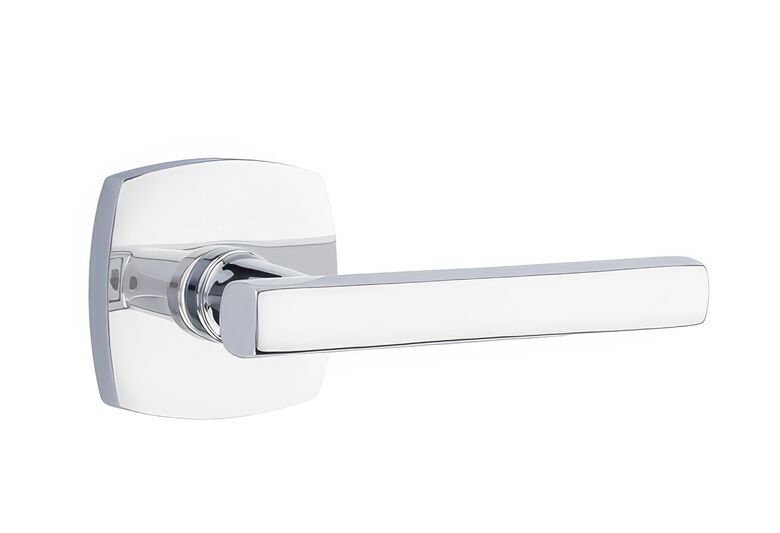 5326FRLUS26LH 2.375 in. Freestone Left Hand Backset Privacy Lever with Urban Modern Rose for 1.25 To 2 in. Door - Polished Chrome Finish