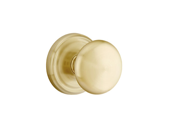 8200PUS4 2.375 in. Providence Backset Privacy Knob with Regular Rose for 1.25 To 2 in. Door - Satin Brass Finish