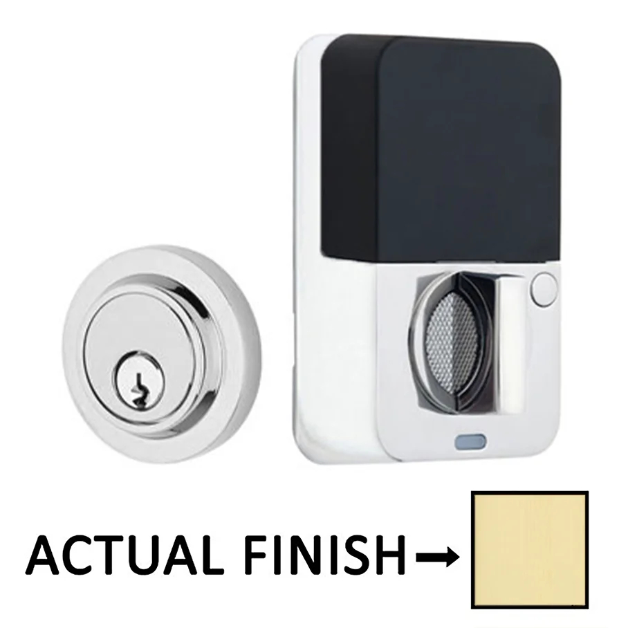 8467US4 2.375 & 2.75 in. Modern Single Cylinder Deadbolt with Backset for 1.75 in. Door - Satin Brass Finish