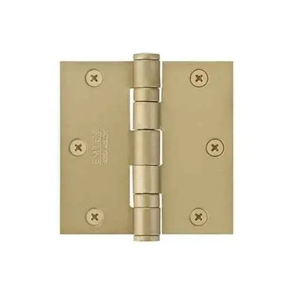 94013US7 3.5 x 3.5 in. Square Heavy Duty Steel Ball Bearing Hinges, French Antique Brass Finish - Pack of 2