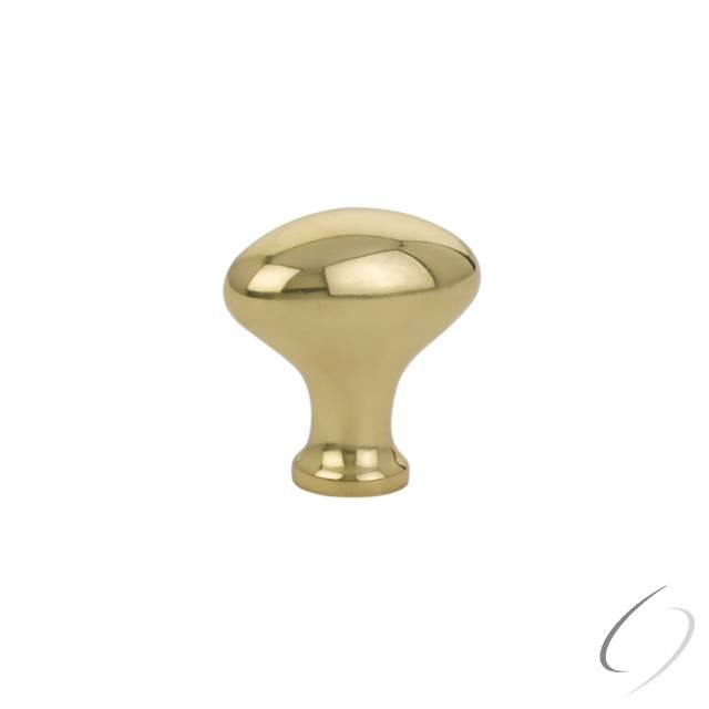 86015US3 1 in. Egg Cabinet Knob - Polished Brass Lifetime Finish