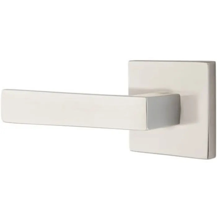 5110DTUS15LH 2.375 in. Dumont Left Hand Backset Passage Lever with Square Rose for 1.25 To 2 in. Door - Satin Nickel Finish