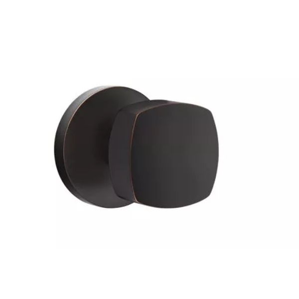 5110FRKUS10B 2.375 in. Freestone Backset Passage Knob with Square Rose for 1.25 To 2 in. Door - Oil Rubbed Bronze Finish
