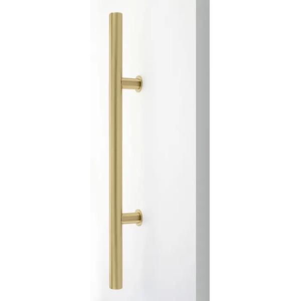 86189US19 48 in. Round Profile Overall Long Door Pull, Flat Black