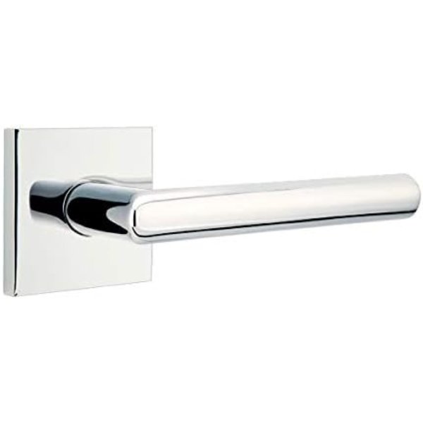 C5210STUUS26 2.37 in. Stuttgart Backset Privacy Lever with Square Rose & CF Mechanism for 1.37 to 1.75 in. Door, Polished Chrome
