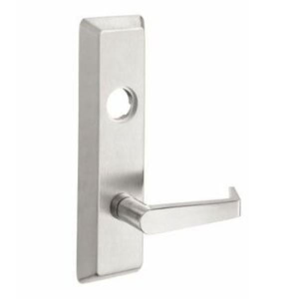 AU627F630RHR Right Hand Reverse Augusta Lever Night Latch Escutcheon Cylinder Exit Device Trim - US32D 630, Satin Stainless Steel