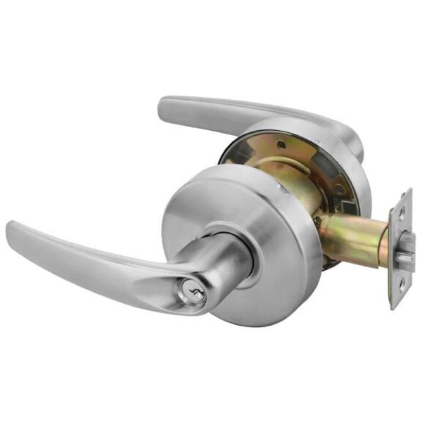 Office Entry Monroe Lever Lock - Satin Chrome - Grade 2 - Durable Design