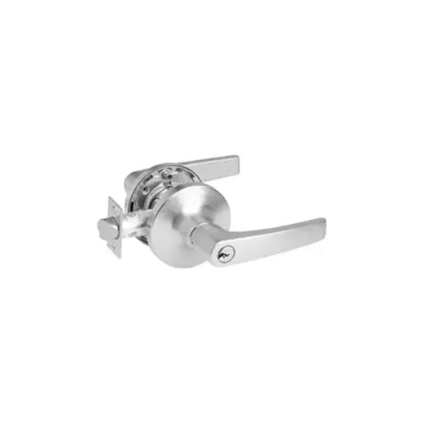 MO5407LN626 2.75 in. Yale Commercial Entry Monroe Lever Lock - 6-Pin Para Keyway - ANSI Strike - Backset - Grade 1, 626-US26D, Satin Chrome